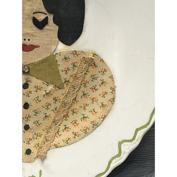 Folk Art 1950s His & Hers Portraits Vintage MCM Plates Beth & Bill Kitschy Decor - Picture 12 of 13